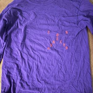 Kanye West Saint Pablo Tour Long Sleeve Tee with Orange/Red Lettering